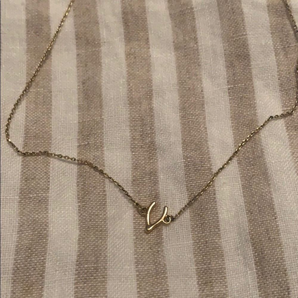 Wishbone choker necklace